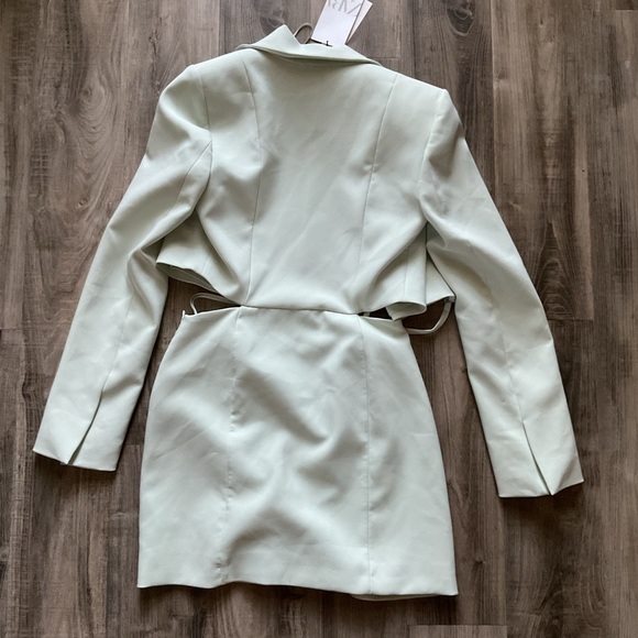 Mint green cut out blazer dress from zara brand NEW - Picture 7 of 7